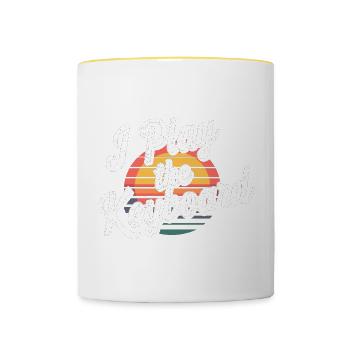 I Play The Keyboard 18 - Tasse zweifarbig - Weiß/Gelb - Vorne