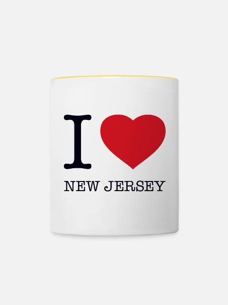 I LOVE NEW JERSEY - Tasse zweifarbig - Weiß/Gelb