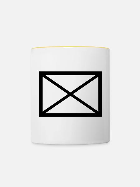 Infanterie - Taktisches Zeichen - Tasse zweifarbig - Weiß/Gelb