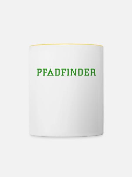 PadfinderZelt - Tasse zweifarbig - Weiß/Gelb