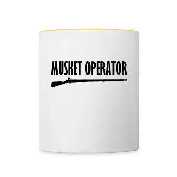 Musket operator - Contrasting Mug - white/yellow - Front