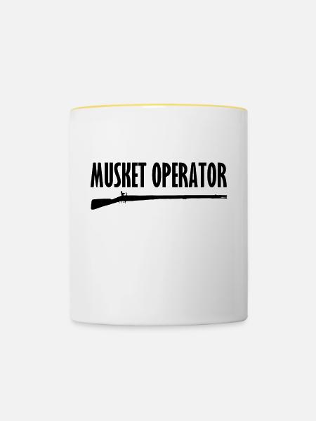 Musket Operator - Tasse zweifarbig - Weiß/Gelb