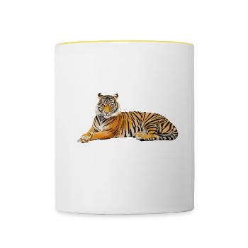 Tiger - Contrasting Mug - white/yellow - Front