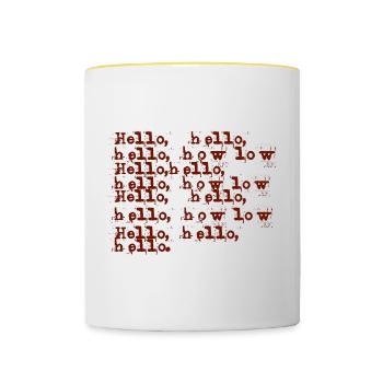 adolescent - Mug contrasté - blanc/jaune - Devant