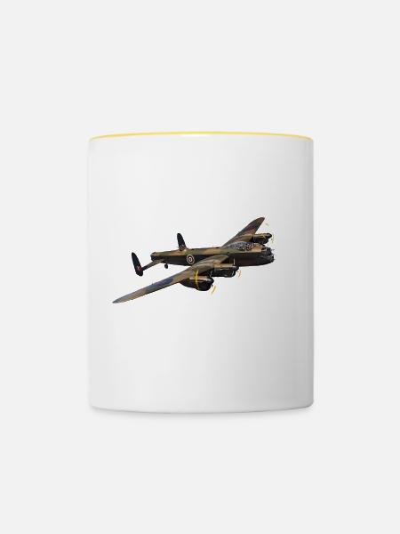 Avro Lancaster - Tasse zweifarbig - Weiß/Gelb