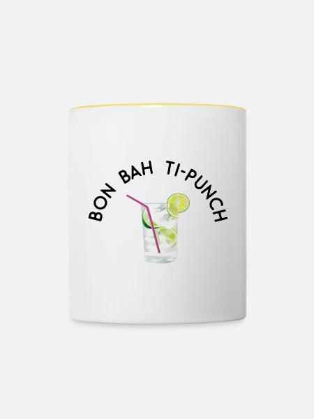 Nun, Ti-Loch - Tasse zweifarbig - Weiß/Gelb