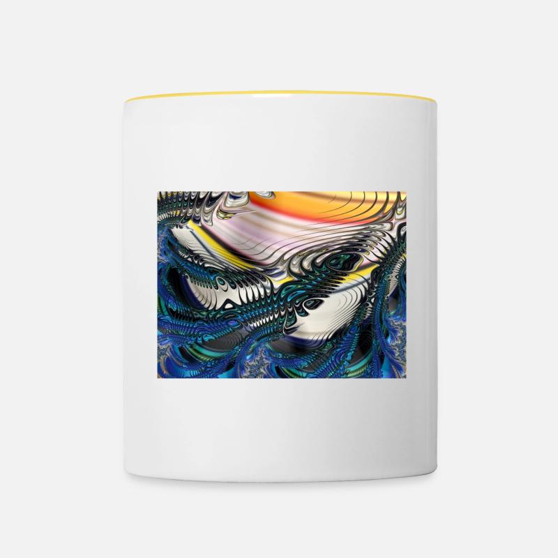 image - Mug contrasté - blanc/jaune
