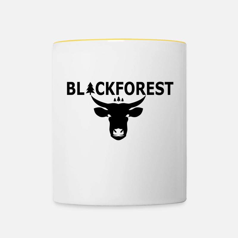 Vache - Mug contrasté - blanc/jaune