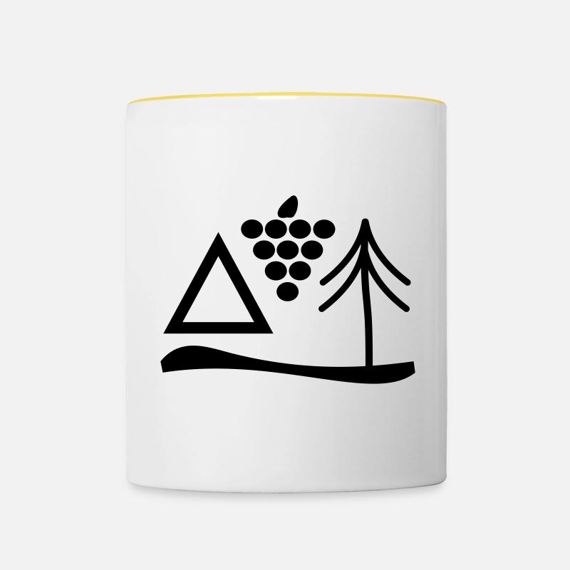 Timeout - Mug contrasté - blanc/jaune