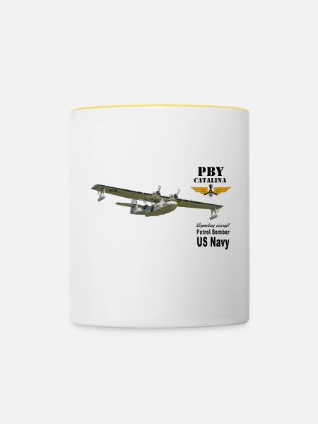 PBY Catalina - Tasse zweifarbig - Weiß/Gelb