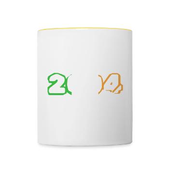 2004 - Contrasting Mug - white/yellow - Front