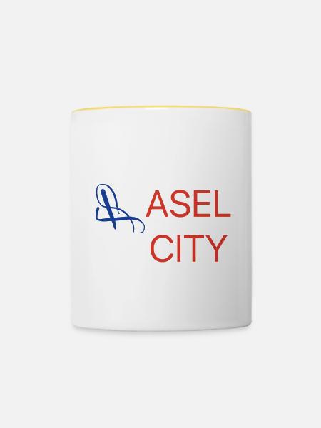 Basler Babygeschenk - Tasse zweifarbig - Weiß/Gelb