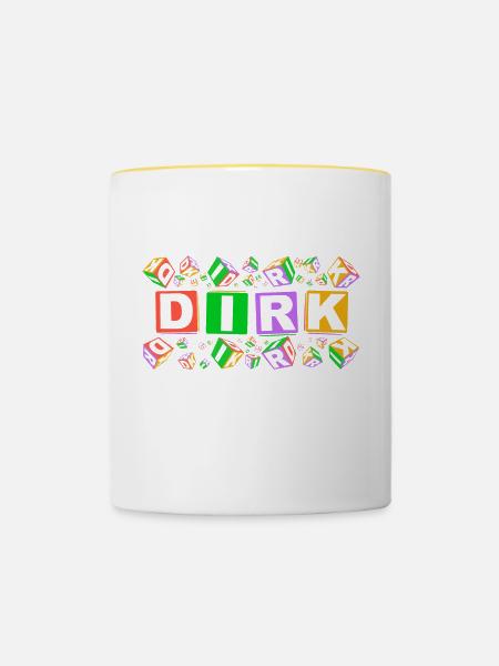 DIRK colourful cubes - Tasse zweifarbig - Weiß/Gelb