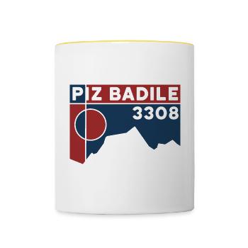Guide de montagne Piz Badile Normal Path North Face Climbing - Mug contrasté - blanc/jaune - Devant