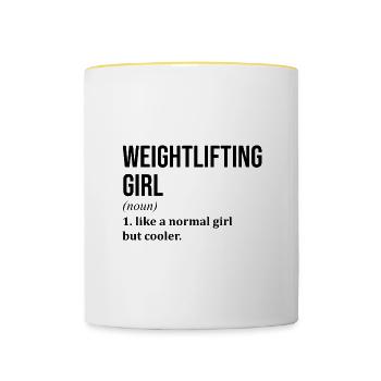 Weightlifting - Contrasting Mug - white/yellow - Front