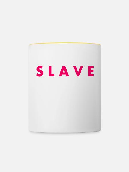 Slave - Tasse zweifarbig - Weiß/Gelb