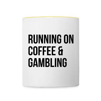 Gambling - Contrasting Mug - white/yellow - Front