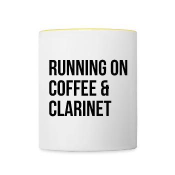 Clarinet - Contrasting Mug - white/yellow - Front