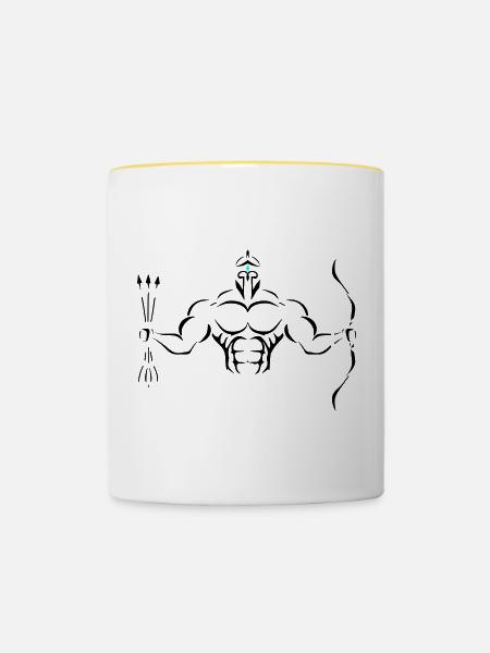 Alpha Archer Deluxe - Tasse zweifarbig - Weiß/Gelb