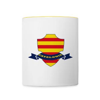 Catalonia - Mug contrasté - blanc/jaune - Devant