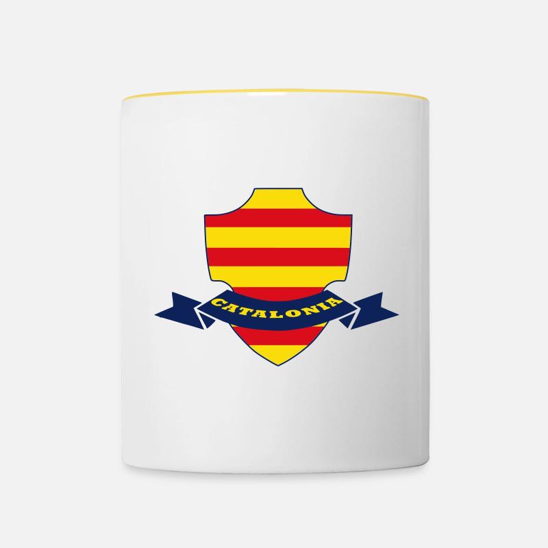 Catalonia - Mug contrasté - blanc/jaune