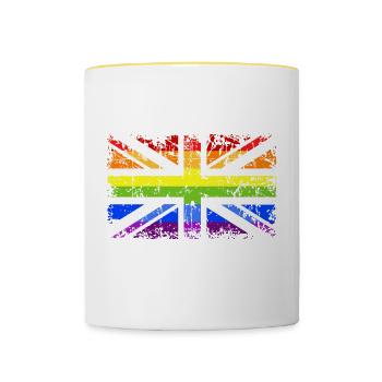 Pride UK Vintage Edition - Tasse zweifarbig - Weiß/Gelb - Vorne