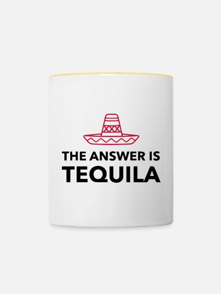 Tequila Love - Tasse zweifarbig - Weiß/Gelb