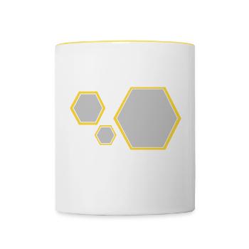 Star Force Emblem - Tasse zweifarbig - Weiß/Gelb - Vorne
