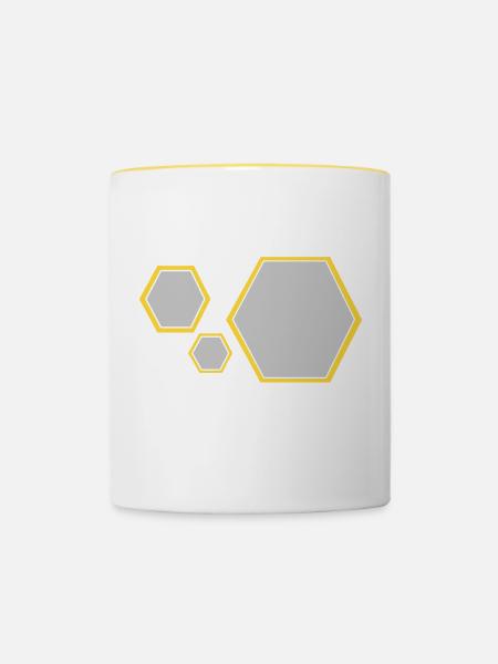 Star Force Emblem - Tasse zweifarbig - Weiß/Gelb