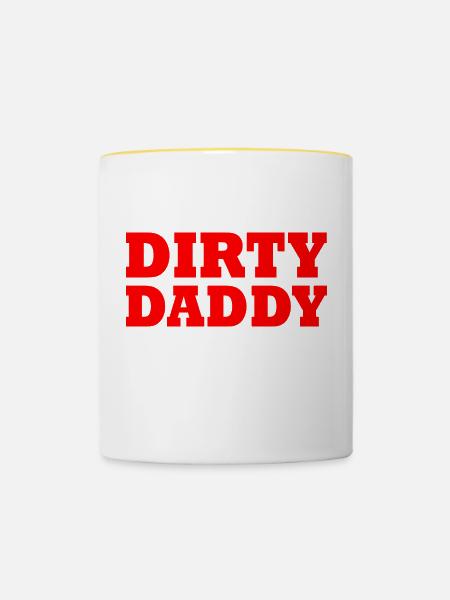 Dirty daddy - Tasse zweifarbig - Weiß/Gelb