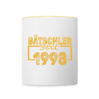 Bätscheler 1998 - Tasse zweifarbig - Weiß/Gelb - Vorne