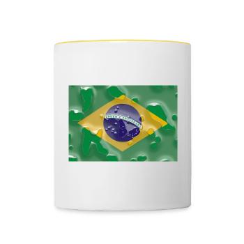 Brazil - Contrasting Mug - white/yellow - Front