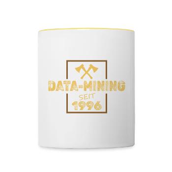 Jahr 1996 - Tasse zweifarbig - Weiß/Gelb - Vorne