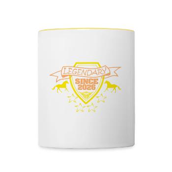 2026 - Mug contrasté - blanc/jaune - Devant