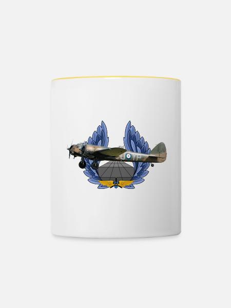 Bristol Blenheim - Tasse zweifarbig - Weiß/Gelb