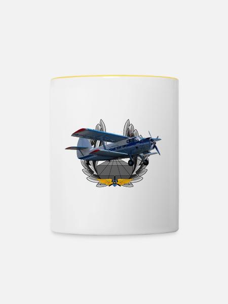 An-2 - Tasse zweifarbig - Weiß/Gelb