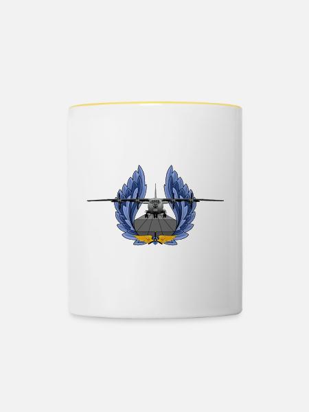 An-12 - Tasse zweifarbig - Weiß/Gelb