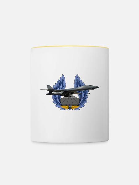 B-1B Lancer - Tasse zweifarbig - Weiß/Gelb