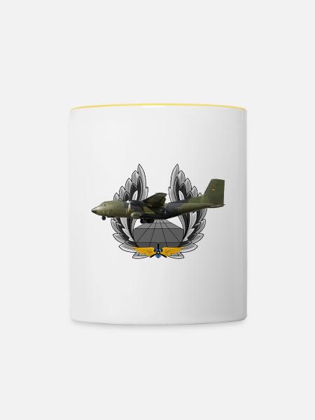 C-160 Transall - Tasse zweifarbig - Weiß/Gelb