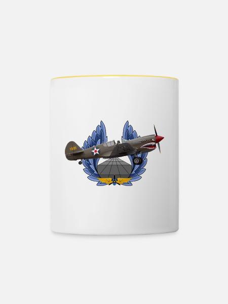 P-40 - Tasse zweifarbig - Weiß/Gelb
