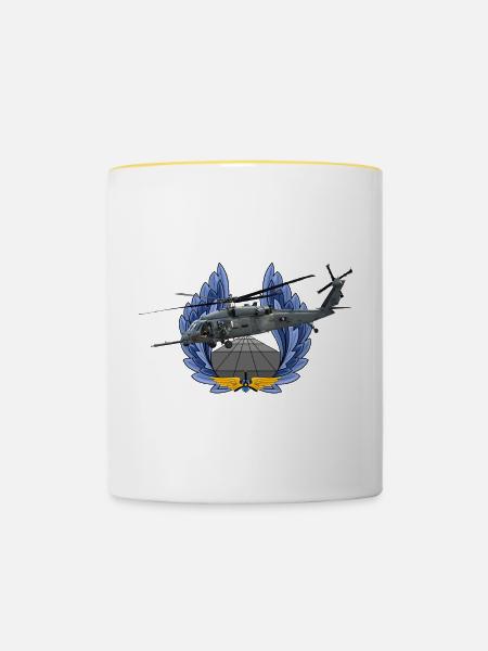 UH-60 Black Hawk - Tasse zweifarbig - Weiß/Gelb