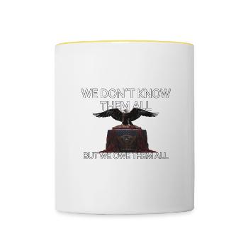 We Don't Know Them All But We Owe Them All Veteran - Tasse zweifarbig - Weiß/Gelb - Vorne