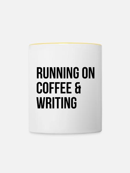 Autor Autor Autor - Tasse zweifarbig - Weiß/Gelb