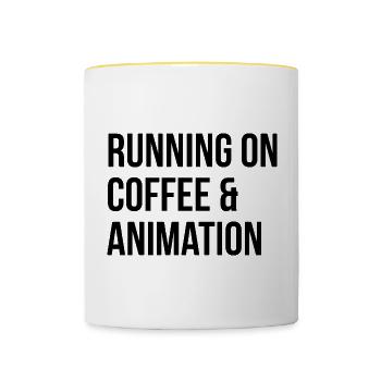 Animation - Contrasting Mug - white/yellow - Front