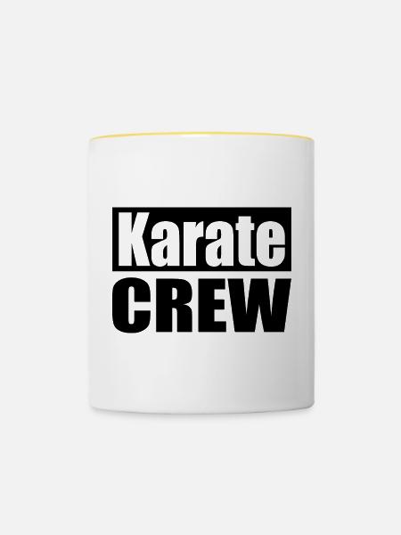 Karate-Mannschaft - Tasse zweifarbig - Weiß/Gelb