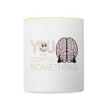 You Dropped Something 15 - Tasse zweifarbig - Weiß/Gelb - Vorne