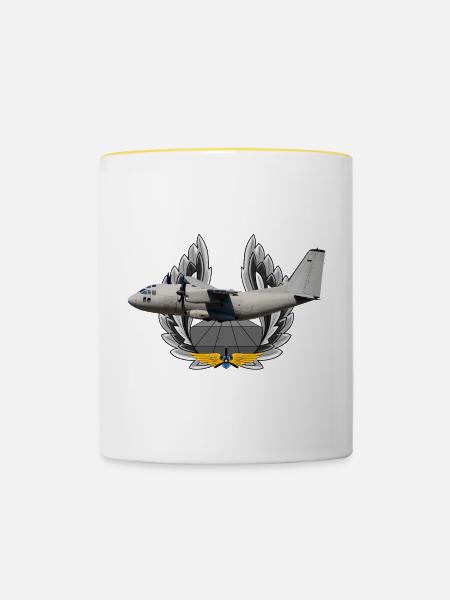 C-27J - Tasse zweifarbig - Weiß/Gelb