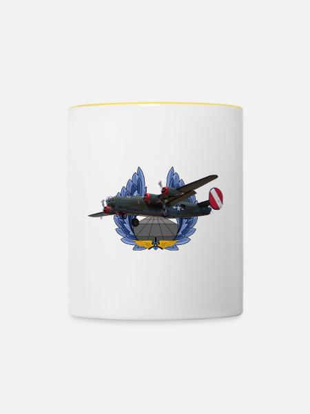 B-24 Liberator - Tasse zweifarbig - Weiß/Gelb