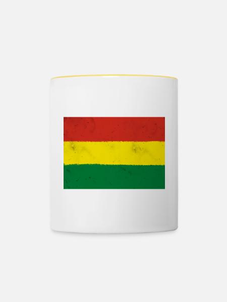 Flagge von Bolivien - Tasse zweifarbig - Weiß/Gelb