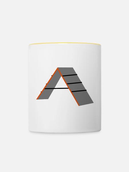 agility - Tasse zweifarbig - Weiß/Gelb